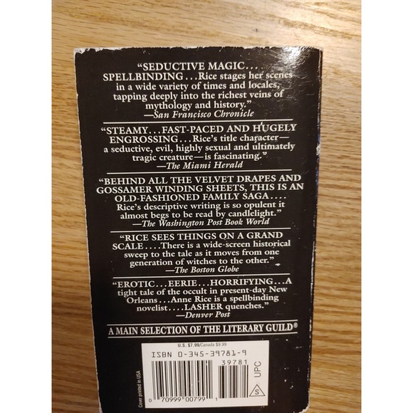 Lasher by Anne Rice, 1995, Paperback - Picture 4 of 5